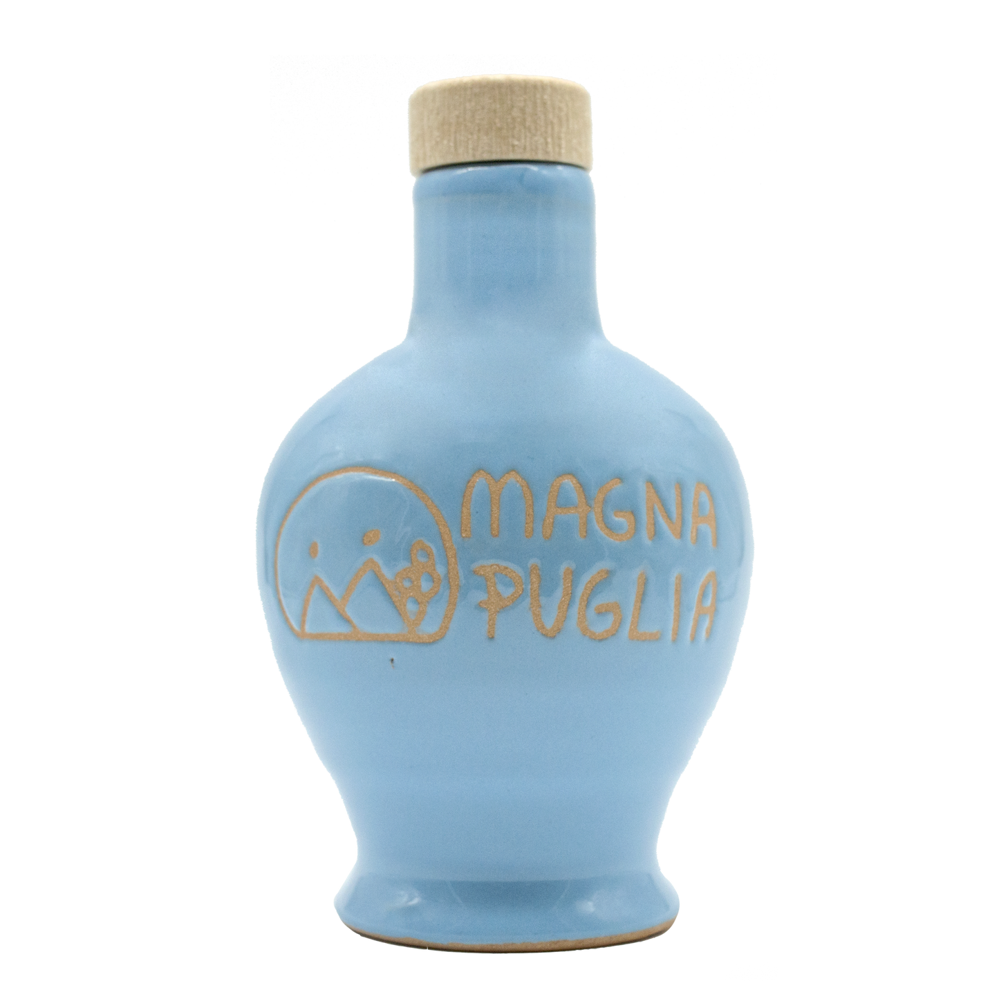 Ceramic 'Magna Puglia' Oil Bottle in Blue 125 ml