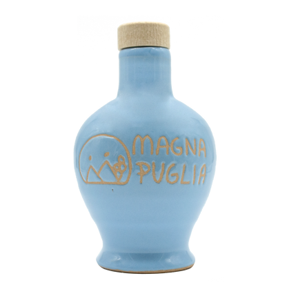 Ceramic 'Magna Puglia' Oil Bottle in Blue 125 ml