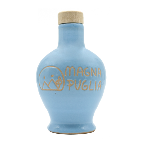 Ceramic 'Magna Puglia' Oil Bottle in Blue 125 ml