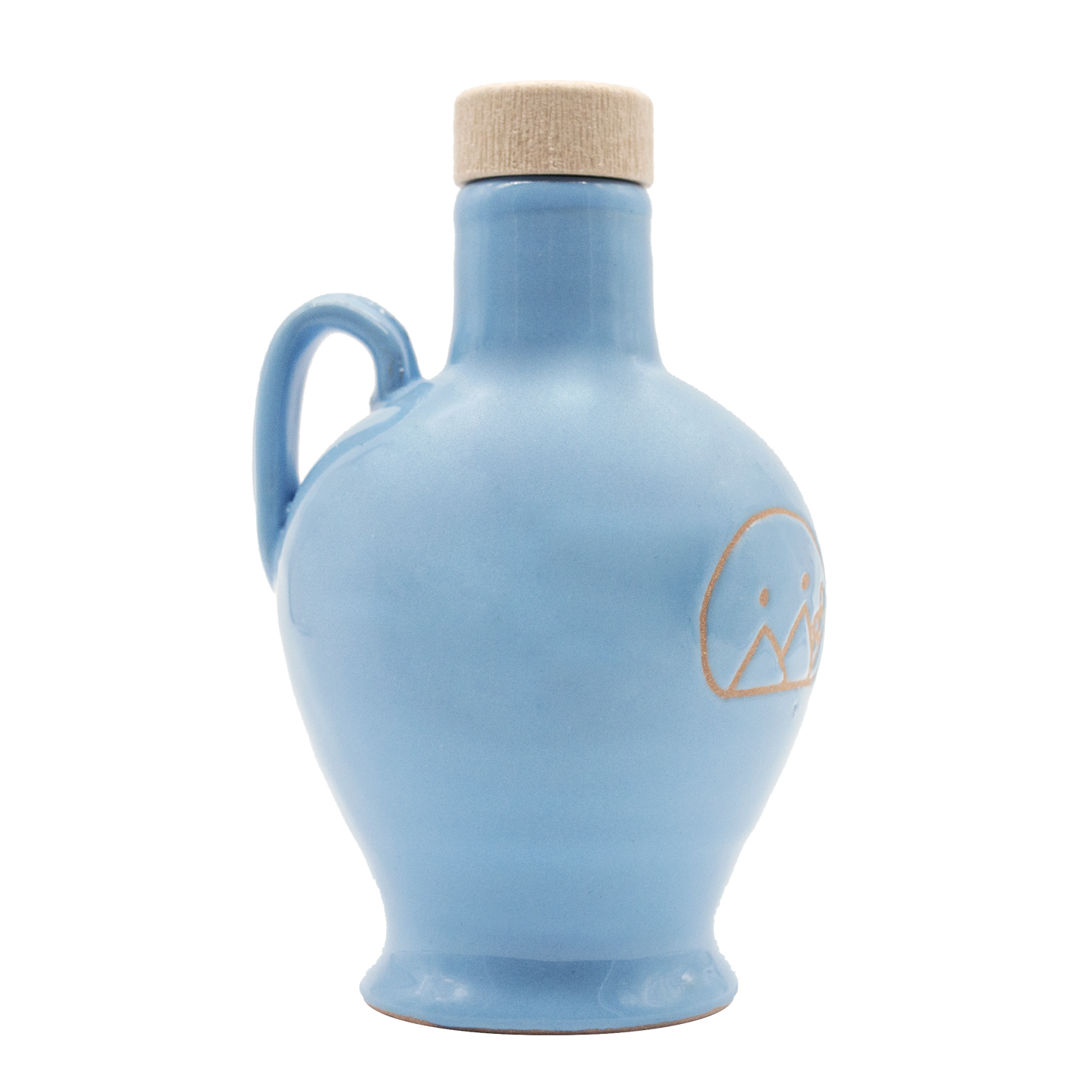 Ceramic 'Magna Puglia' Oil Bottle in Blue 125 ml