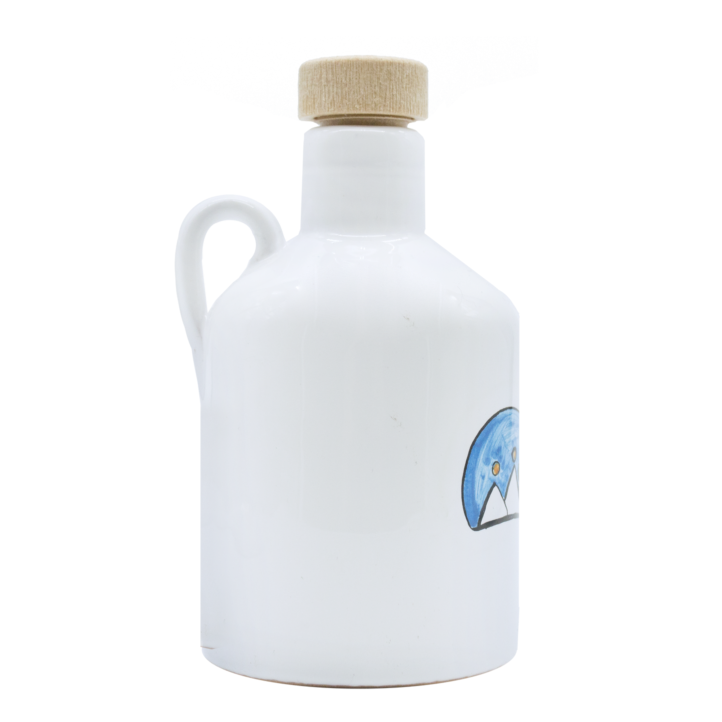 Ceramic 'Magna Puglia' Oil Bottle in White 125 ml